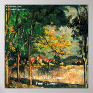 Paul Cezanne Natuur Schilderij & Citaat Poster