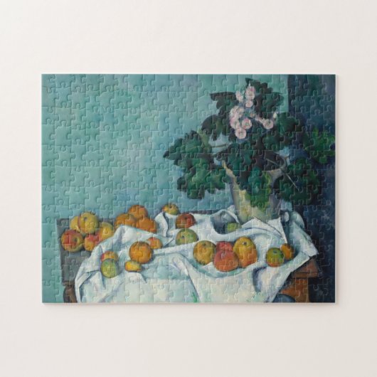 Paul Cezanne | Nog steeds leven met appels en een Legpuzzel (Horizontaal)