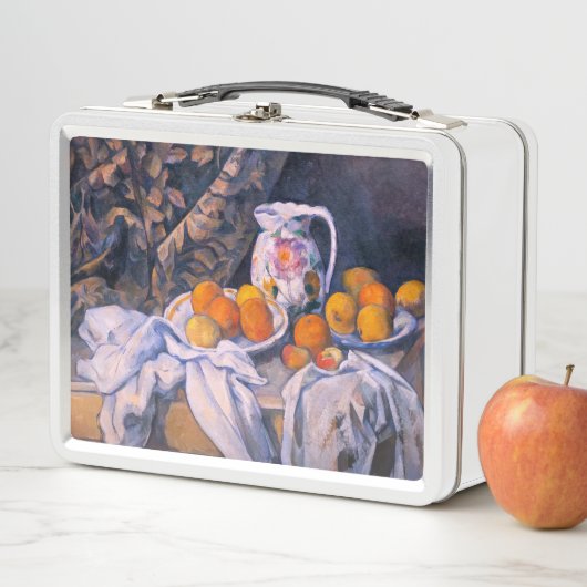 Paul Cezanne - Nog steeds leven met een gordijn (In situ)