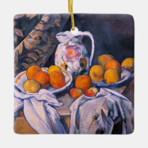 Paul Cezanne - Nog steeds leven met een gordijn Keramisch Ornament