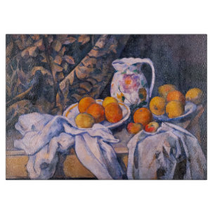 Paul Cezanne - Nog steeds leven met een gordijn Snijplank
