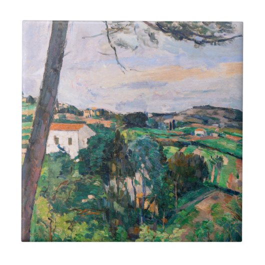 Paul Cezanne - Pijnboom in Estaque Tegeltje (Voorkant)
