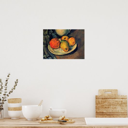 Paul Cezanne - Pomegranate en Pears still Life Poster (Keuken)