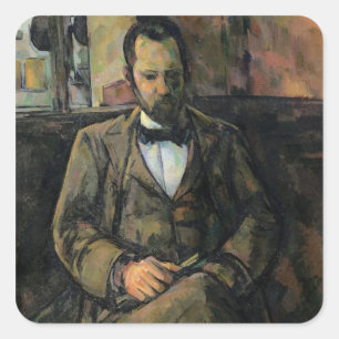 Paul Cezanne   Portret van Ambroise Vollard, 1899 Vierkante Sticker