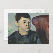 Paul Cezanne | Portret van de zoon van de kunstena Briefkaart (Voorkant / Achterkant)