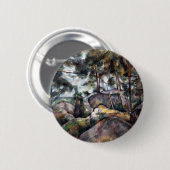 Paul Cezanne Rocks in het Bos Ronde Button 5,7 Cm (Voorkant /achterkant)