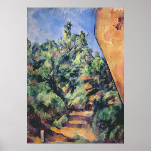 Paul Cezanne | Roodgesteente, c.1895 (olie op canv Poster (Voorkant)