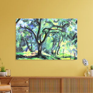 Paul Cezanne schilderij, Bos, Canvas Afdruk