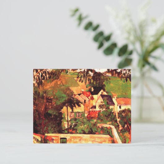 Paul Cezanne schilderij, Landschap van Auvers Briefkaart (Staand voorkant)