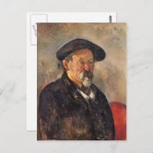 Paul Cezanne-Self-Portrait met Beret Briefkaart (Voorkant / Achterkant)