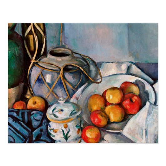 Paul Cezanne - stil leven met appels Perfect Poster (Voorkant)