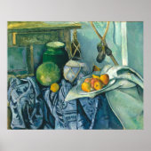 Paul Cezanne still Life Ginger Jar en Eggplant Poster (Voorkant)