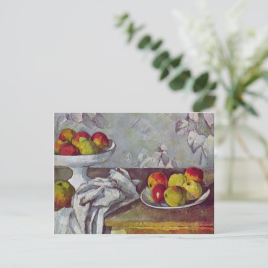 Paul Cezanne-still met appels en fruitbowl Briefkaart (Staand voorkant)