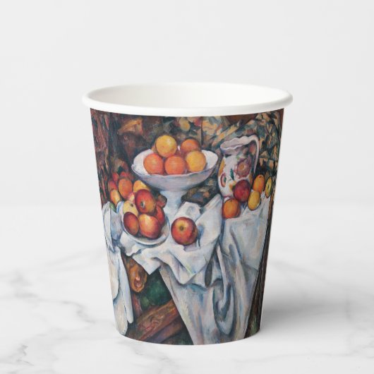 Paul Cezanne - Stilleven, Appelen en Sinaasappels Papieren Bekers (Achterkant)