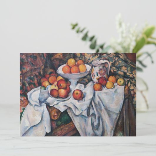 Paul Cezanne - Stilleven, Appels en Sinaasappels Bedankkaart (Staand voorkant)