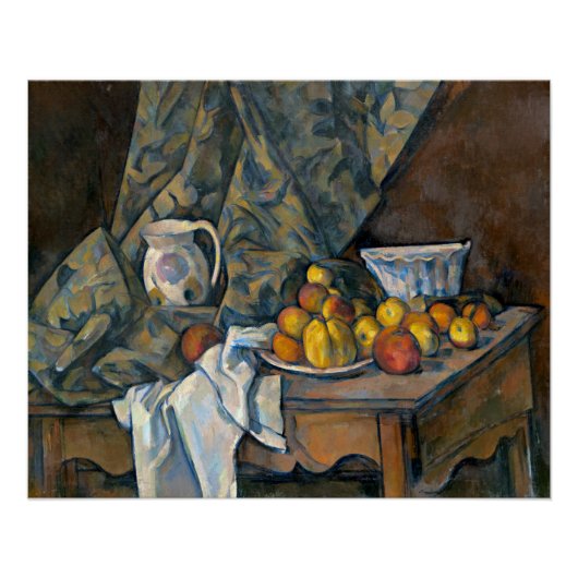Paul Cezanne | Stilleven met appelen en perziken, Perfect Poster (Voorkant)