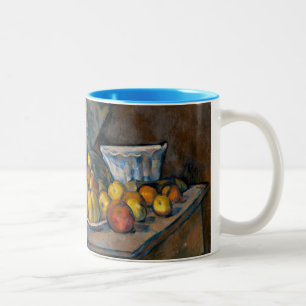 Paul Cezanne Stilleven met appelen en perziken, Tweekleurige Koffiemok
