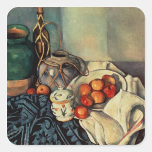 Paul Cezanne Stilleven met appels, 1893-1994 Vierkante Sticker
