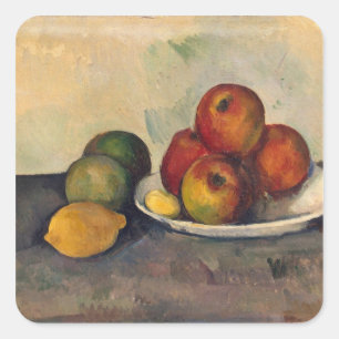 Paul Cezanne Stilleven met appels, c.1890 Vierkante Sticker