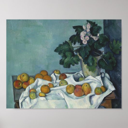 Paul Cezanne - Stilleven met appels en een pot Poster (Voorkant)