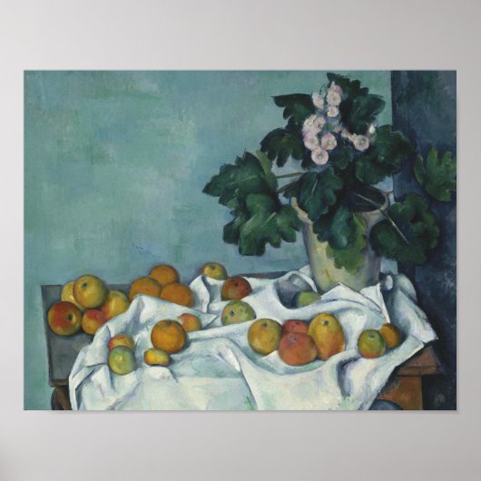 Paul Cezanne - Stilleven met appels en een pot Poster (Voorkant)