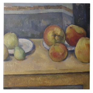 Paul Cezanne - Stilleven met appels en peren Tegeltje