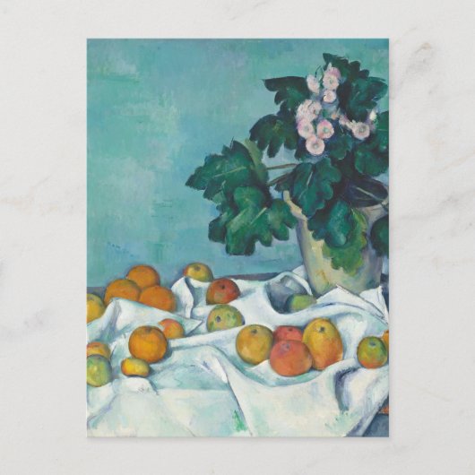 Paul Cézanne Stilleven met appels en primroses Briefkaart (Voorkant)
