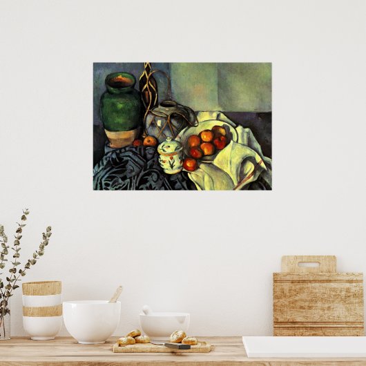 Paul Cezanne - Stilleven met appels Poster (Keuken)