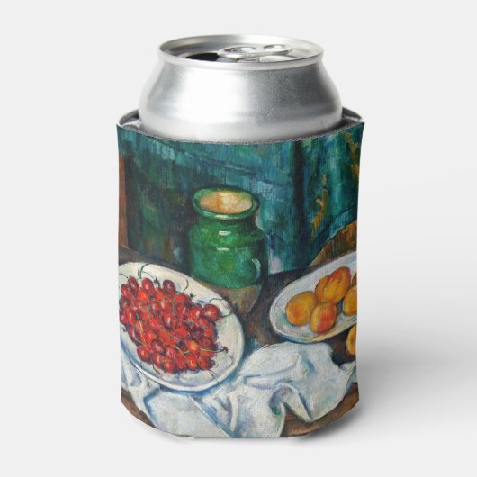 Paul Cezanne - Stilleven met Cherries en perachs Blikjeskoeler (Blikje Voorkant)