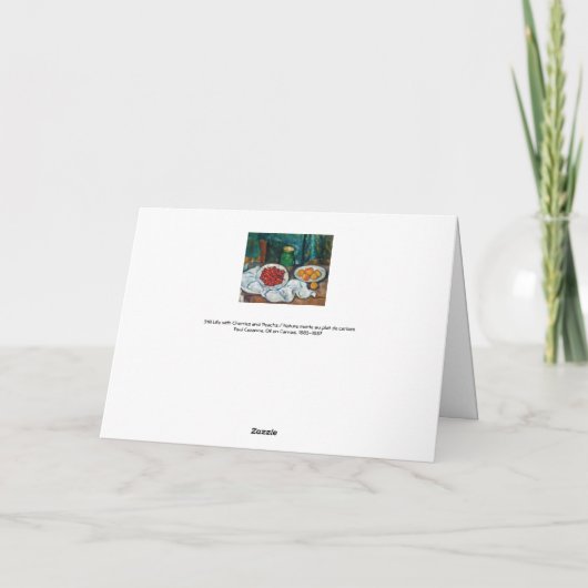 Paul Cezanne - Stilleven met Cherries en perachs Kaart (Achterkant)