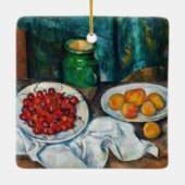 Paul Cezanne - Stilleven met Cherries en perachs Keramisch Ornament (Achterkant)