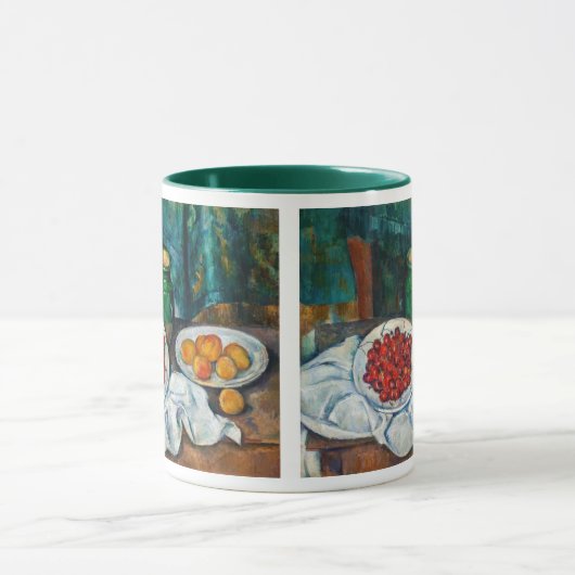 Paul Cezanne - Stilleven met Cherries en perachs Mok (Midden)