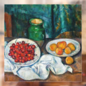 Paul Cezanne - Stilleven met Cherries en perachs Raamsticker (Vel 2)