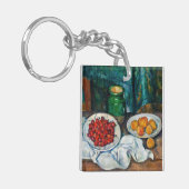 Paul Cezanne - Stilleven met Cherries en perachs Sleutelhanger (Voorkant Links)