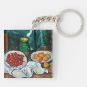 Paul Cezanne - Stilleven met Cherries en perachs Sleutelhanger (Achterkant)