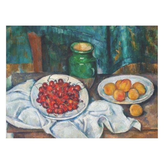Paul Cezanne - Stilleven met Cherries en perachs Tafelkleed (Voorkant (Horizontaal))