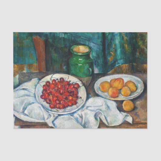 Paul Cezanne - Stilleven met Cherries en perachs Tissuepapier (Voorkant)