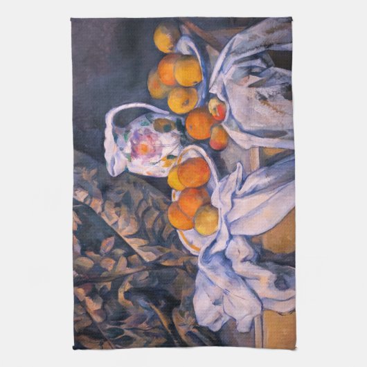 Paul Cezanne - Stilleven met een gordijn Theedoek (Verticaal)