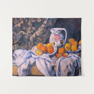 Paul Cezanne - Stilleven met een gordijn Wandkleed