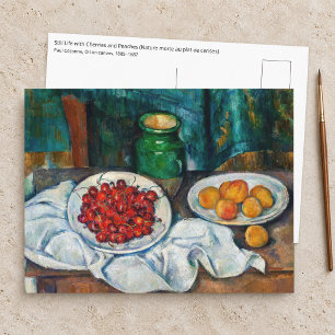 Paul Cezanne - Stilleven met Kersen en Perziken Briefkaart