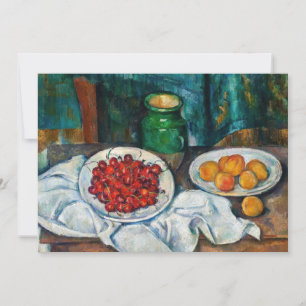 Paul Cezanne - Stilleven met kersen en perziken Kaart