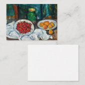 Paul Cezanne - Stilleven met kersen en perziken Notitiekaartje (Voorkant / Achterkant)