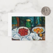 Paul Cezanne - Stilleven met kersen en perziken Notitiekaartje (Voorkant / Achterkant in situ)