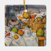 Paul Cezanne - Stilleven met mandje Keramisch Ornament (Voorkant)