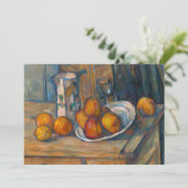 Paul Cezanne - Stilleven met melkkan en fruit Bedankkaart (Staand voorkant)