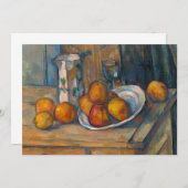 Paul Cezanne - Stilleven met melkkan en fruit Bedankkaart (Voorkant / Achterkant)
