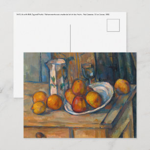 Paul Cezanne - Stilleven met melkkan en fruit Briefkaart
