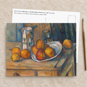Paul Cezanne - Stilleven met melkkan en fruit Briefkaart