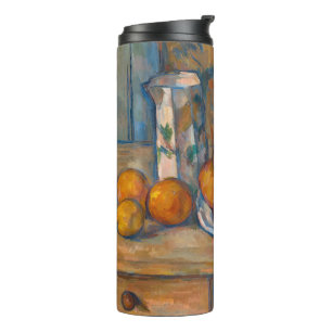 Paul Cezanne - Stilleven met melkkan en fruit Thermosbeker