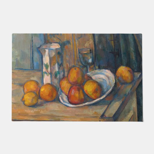 Paul Cezanne - Stilleven met Milk Jug en Fruits Deurmat (Voorkant)